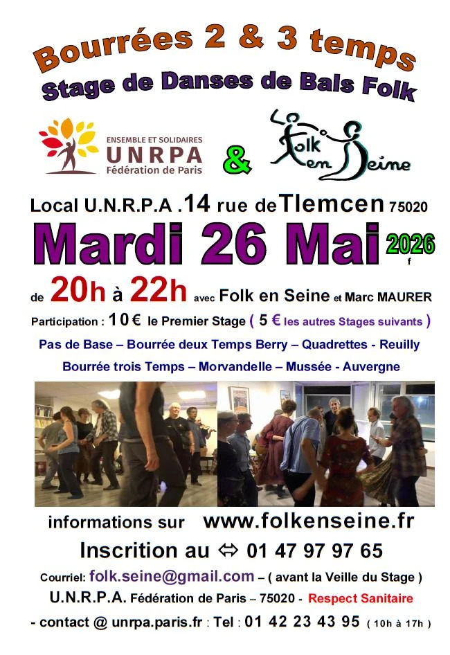 Stage Bourrées deux et trois temps
