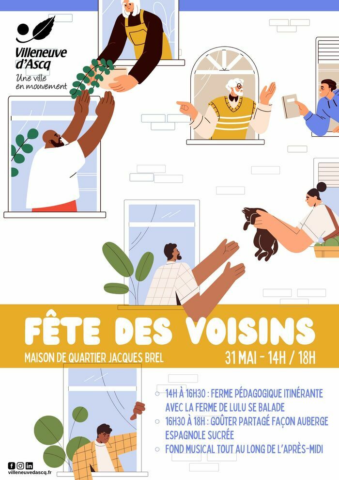 Feast of the neighbours of the Maison de quartier Jacques-Brel