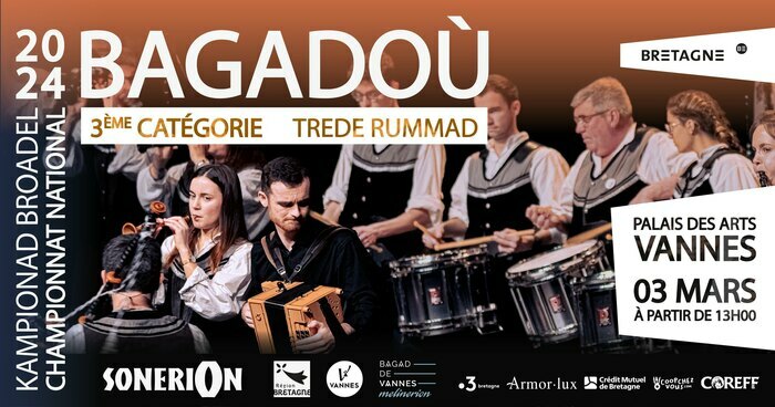 Rendez-vous pour la première manche du Championnat National des Bagadoù de 3ème Catégorie, 3 mars à Vannes !