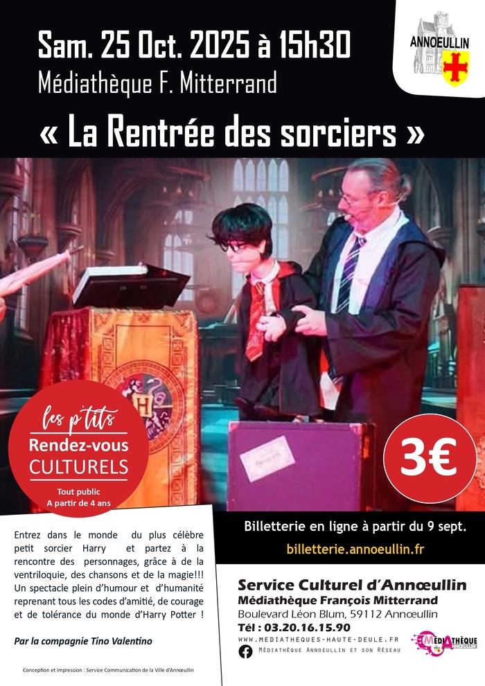 Les P'tits Rendez-vous Culturels - La Rentrée des sorciers