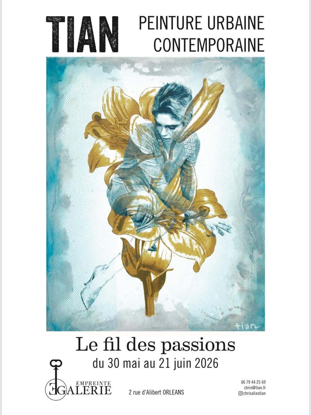Exposition " Le fil des passions" par l'Artiste Tian du 30 mai au 21 juin à Empreinte Galerie