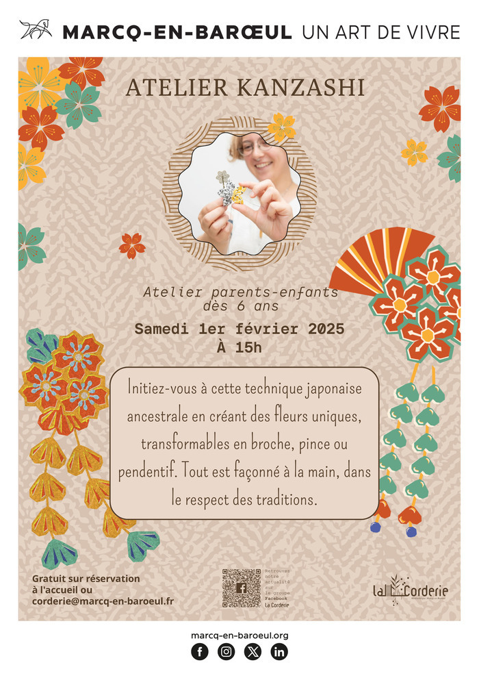 Atelier Kanzashi Le 1 fév 2025