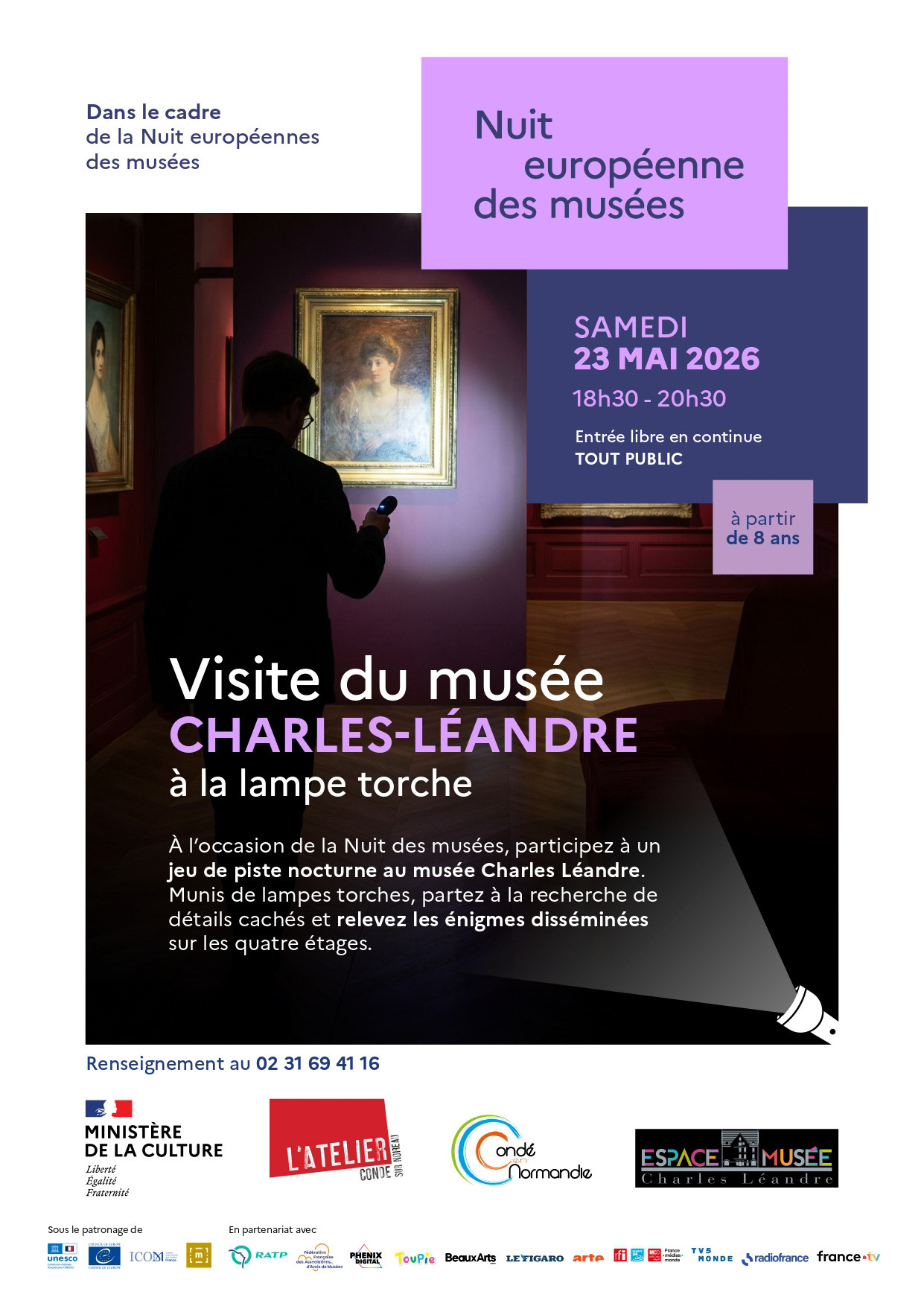 Jeu : visite du musée à la lampe torche