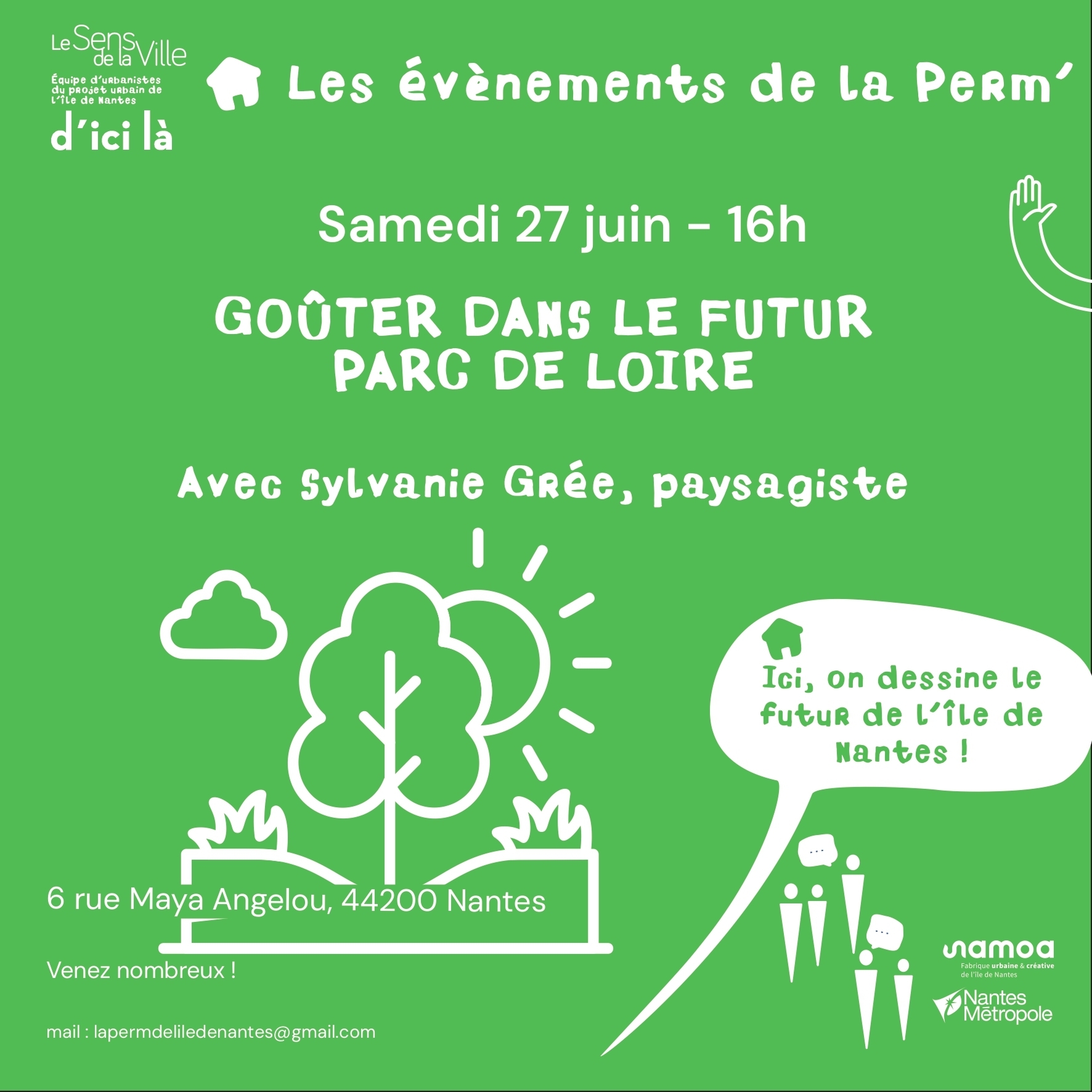 Goûter dans le futur Parc de Loire avec sa paysagiste