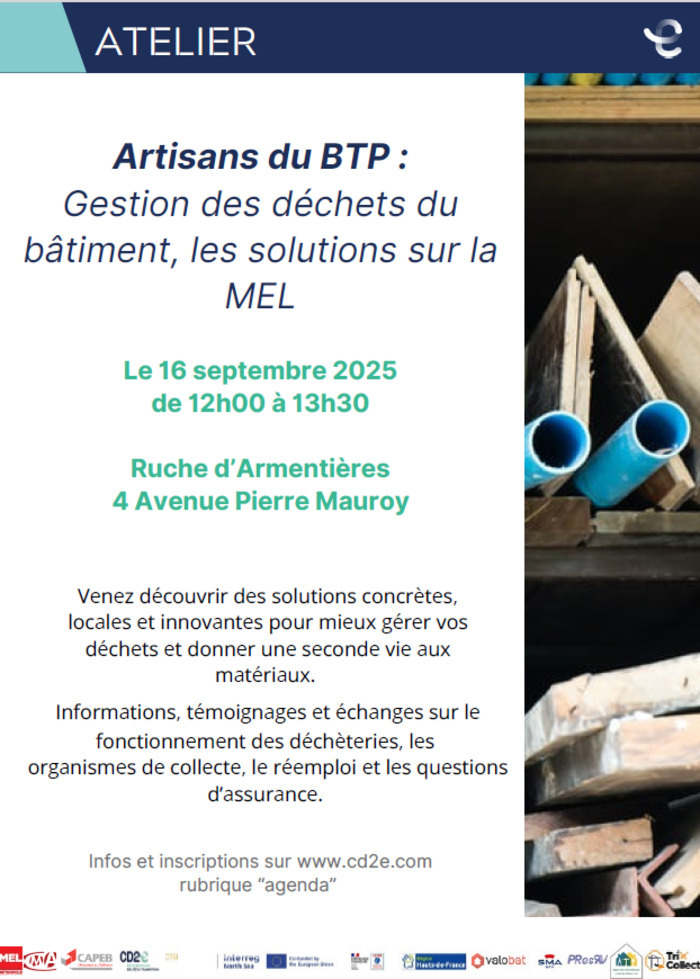 Gestion des déchets du bâtiment, les solutions sur la MEL