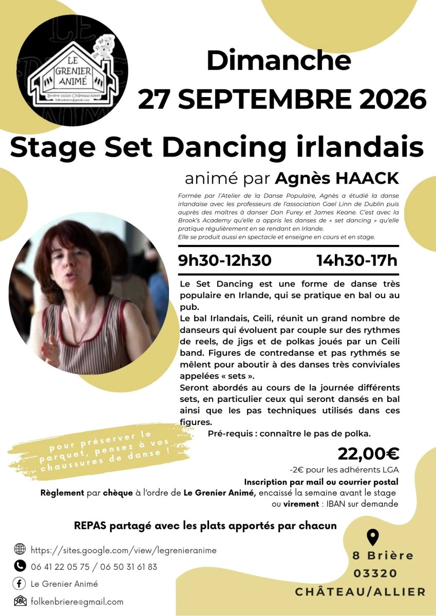 stage de Set Dancing irlandais