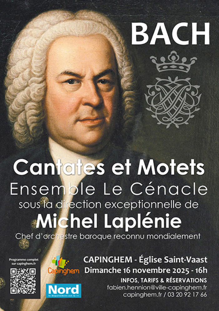 BACH : Cantates et Motets, dimanche 16 novembre 2025 à 16h, Capinghem, église Saint-Vaast