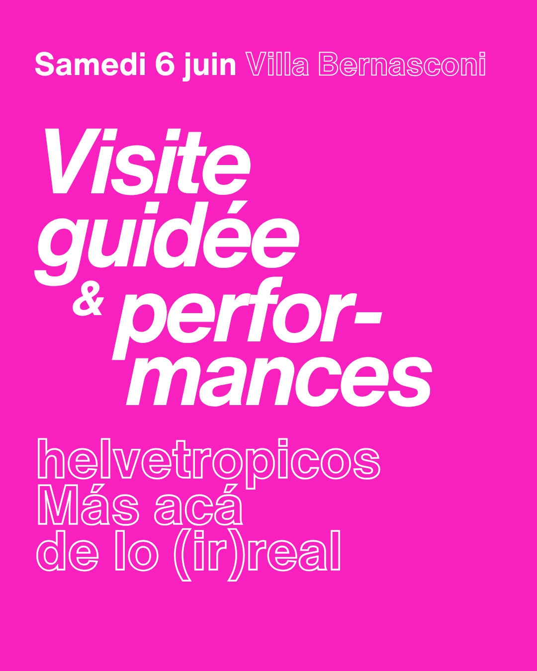 Visite guidée et performances