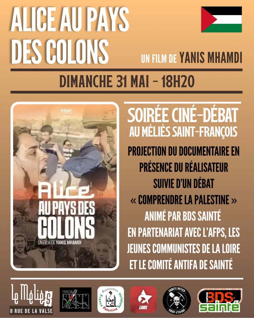Projection du film "ALICE AU PAYS DES COLONS" de Yanis MHAMDI, en présence du réalisateur