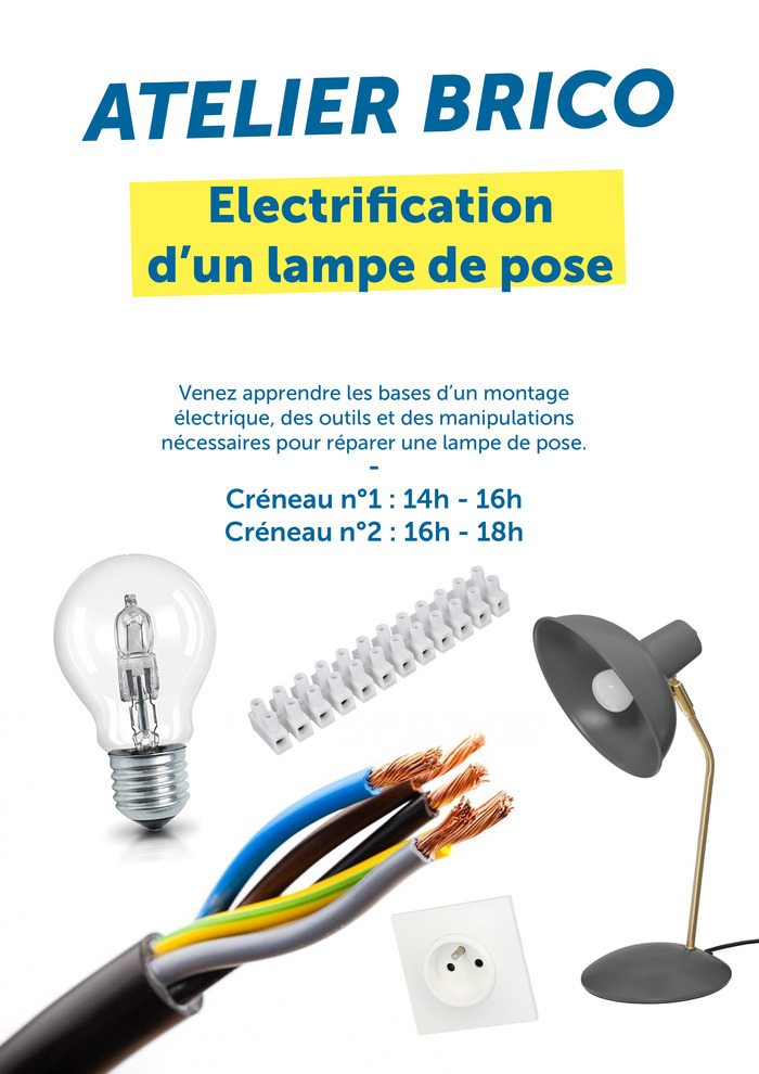 Venez apprendre les bases de l’électrification et création d'abat-jour droit