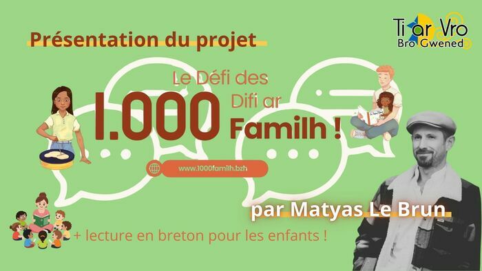 Un projet de transmission familiale de la langue bretonne. Lecture en breton pour les enfants pendant la conférence
