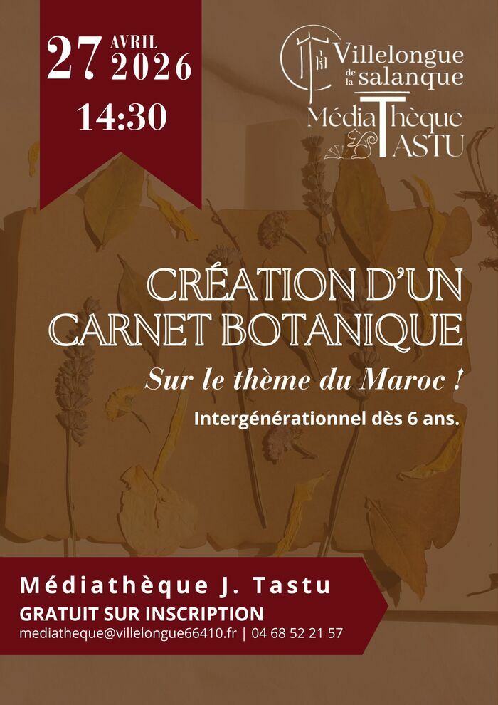 Atelier Carnet Botanique | Médiathèque J. Tastu