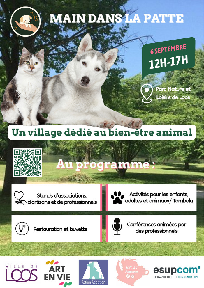 Main dans la patte