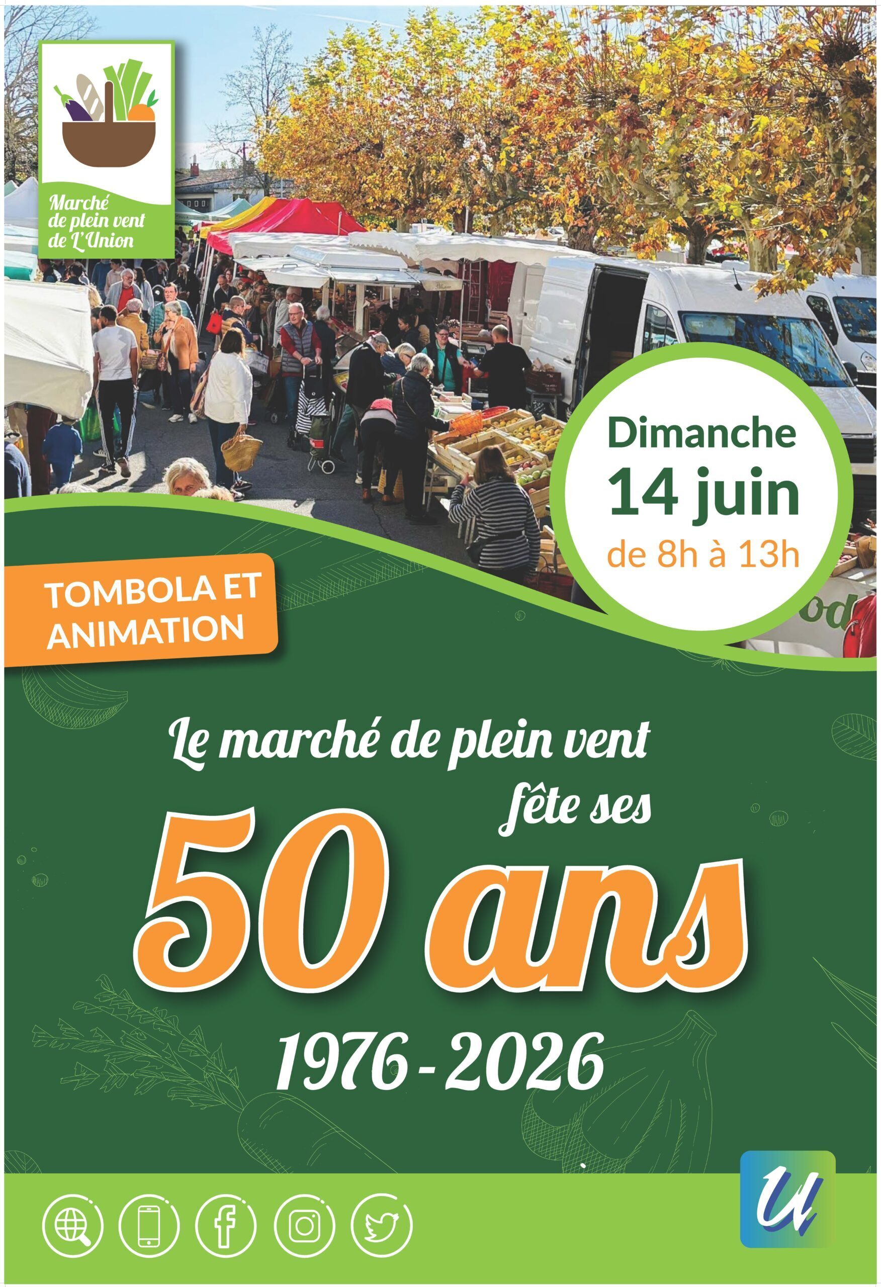 50ans du Marché de plein vent - Dimanche 14 juin