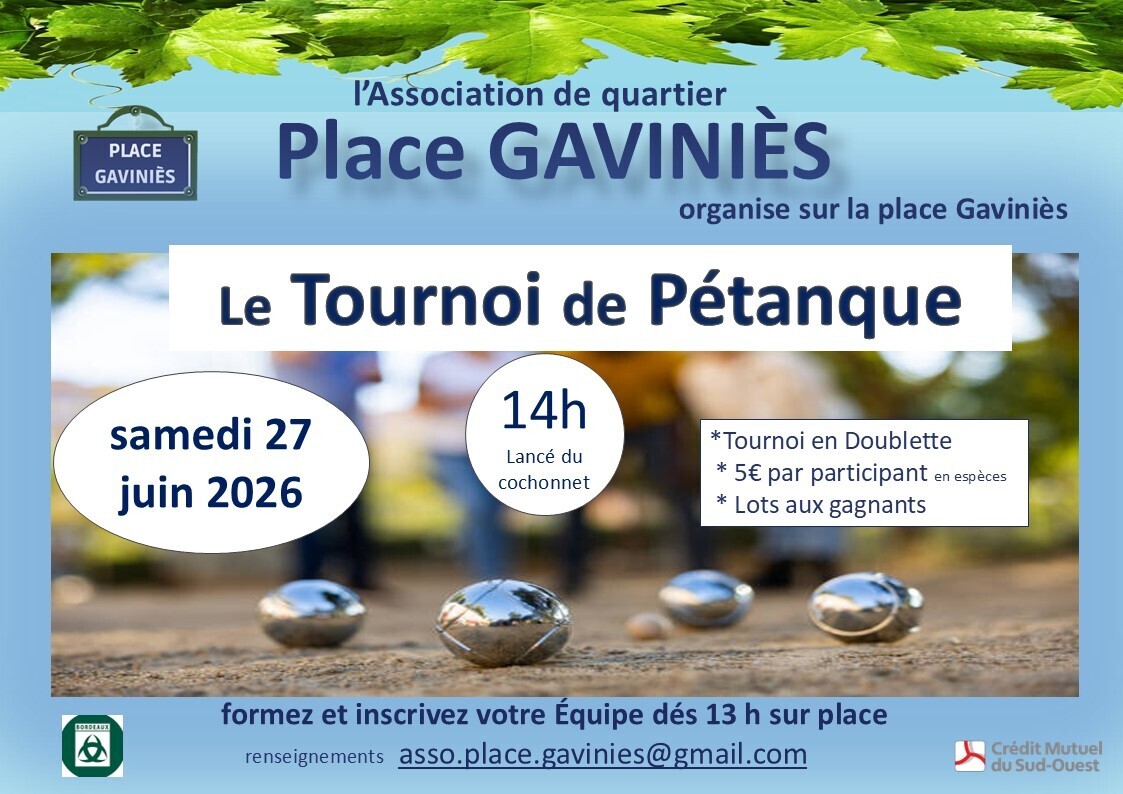 Tournoi de pétanque