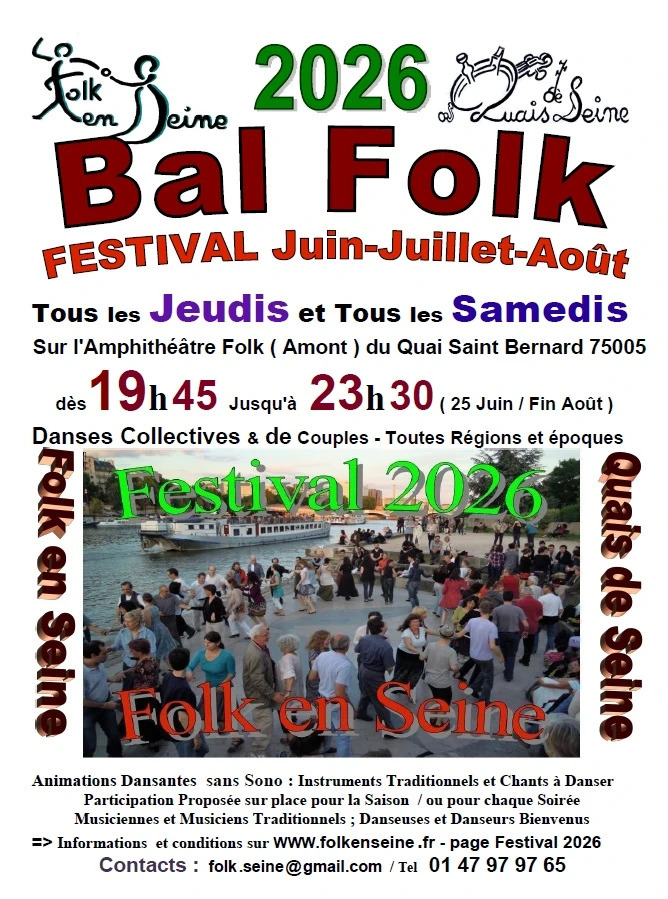 Festival Folk en Seine 2026 tous les Samedis