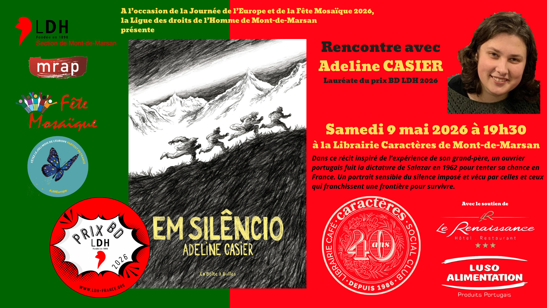 Rencontre avec l'autrice Adeline CASIER autour de la BD "Em Silêncio"