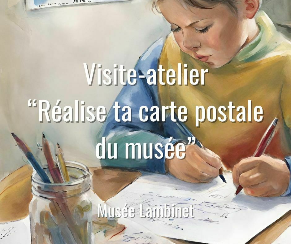 Visite-atelier "Réalise ta carte postale du musée"