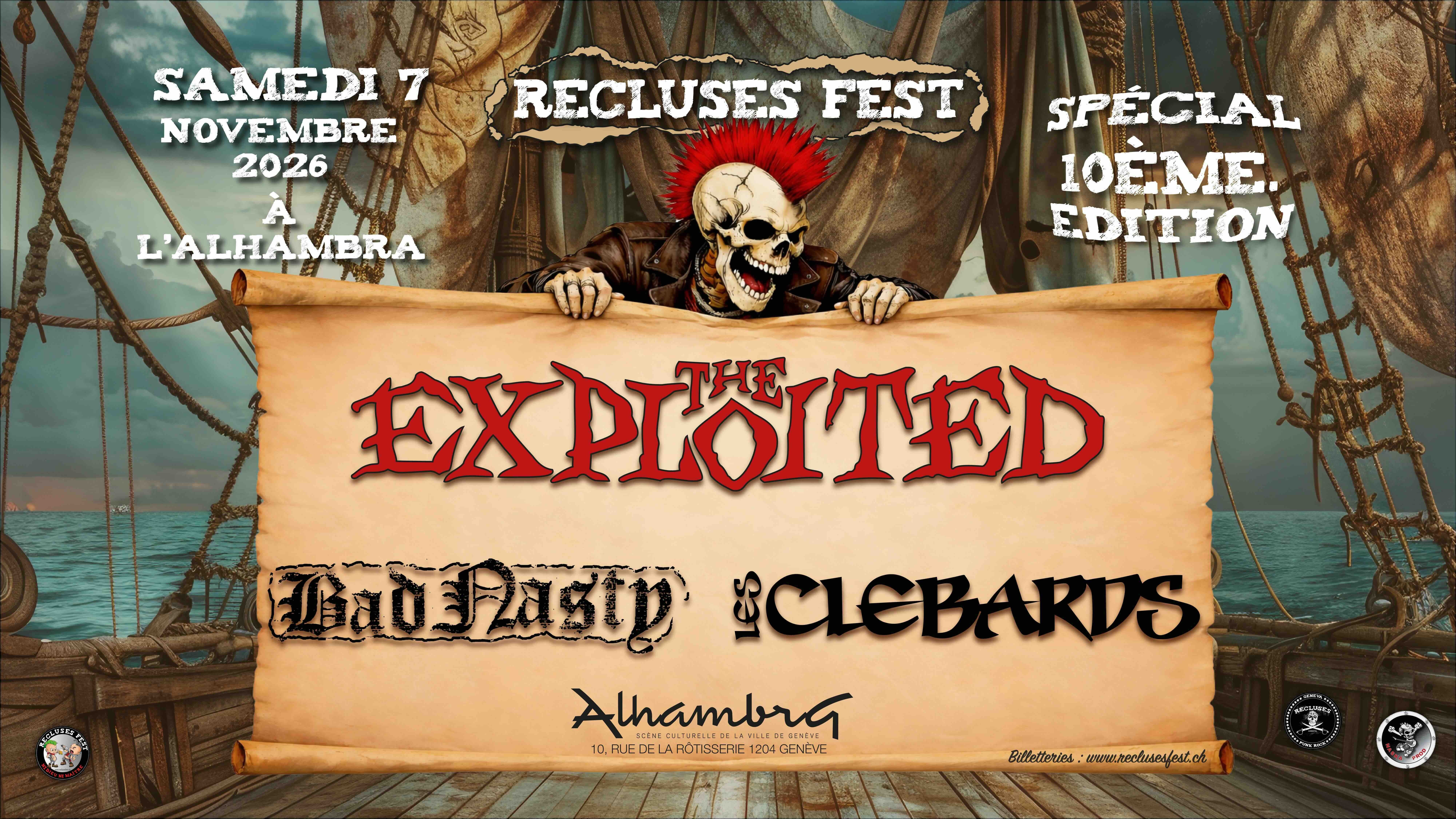 THE EXPLOITED + Les Clébards + Bad Nasty