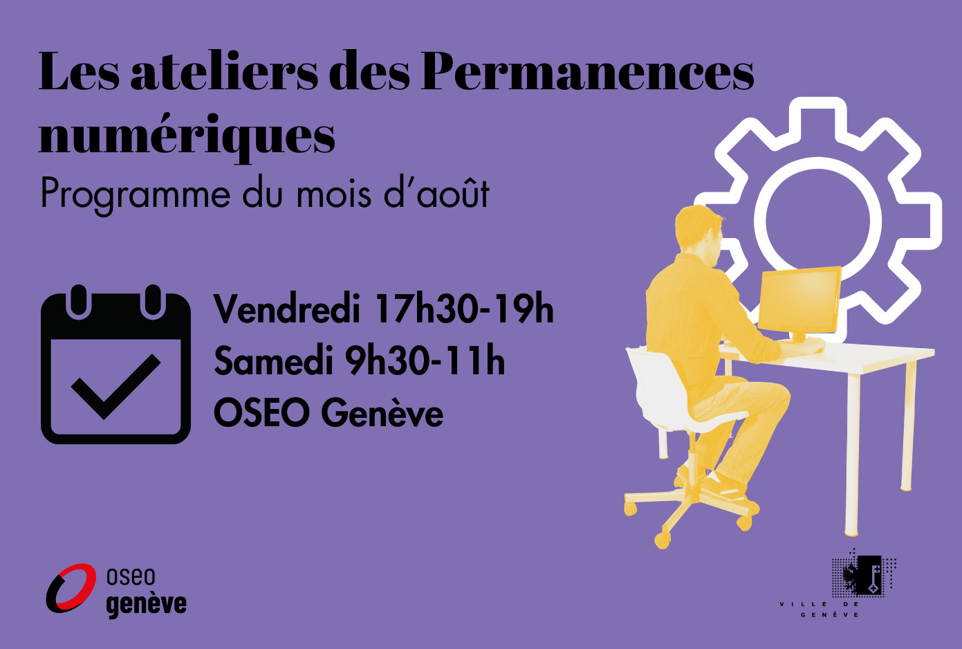 Ateliers numériques d'août - Permanence numérique Rive droite