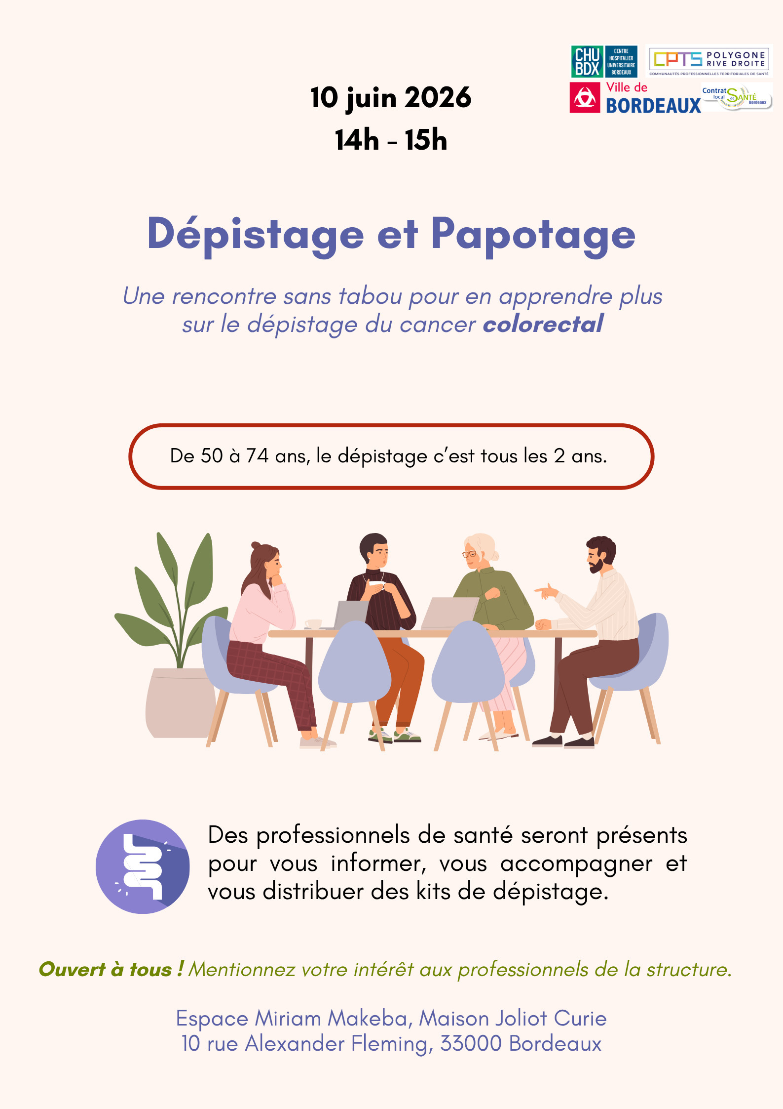 Sensibilisation au dépistage organisé du cancer colorectal