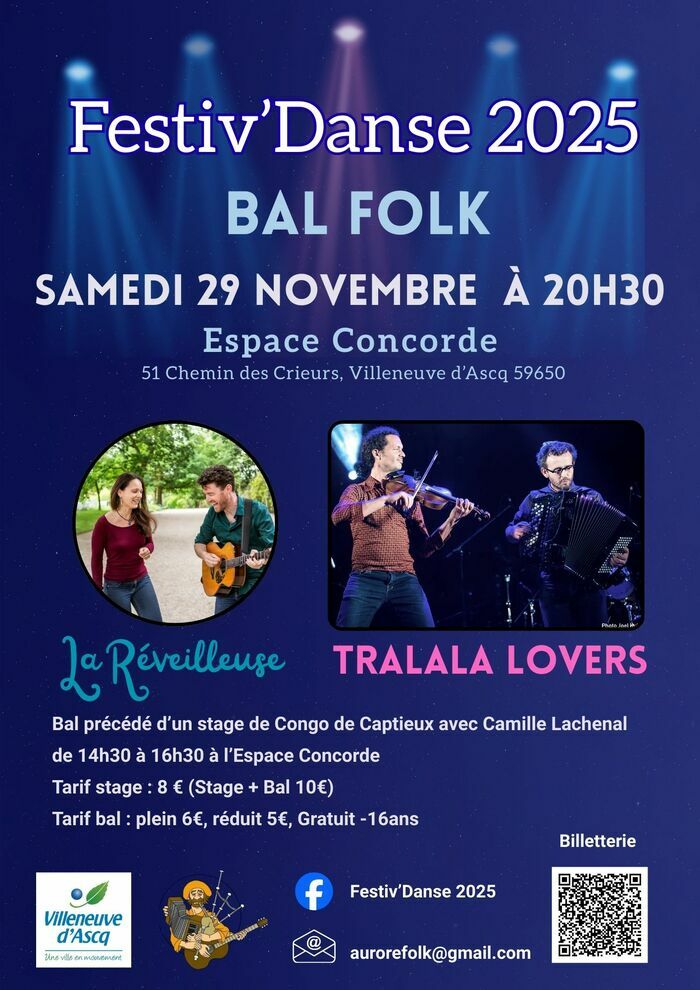 Bal folk du Festiv'Danse avec la Réveilleuse et Tralala Lovers