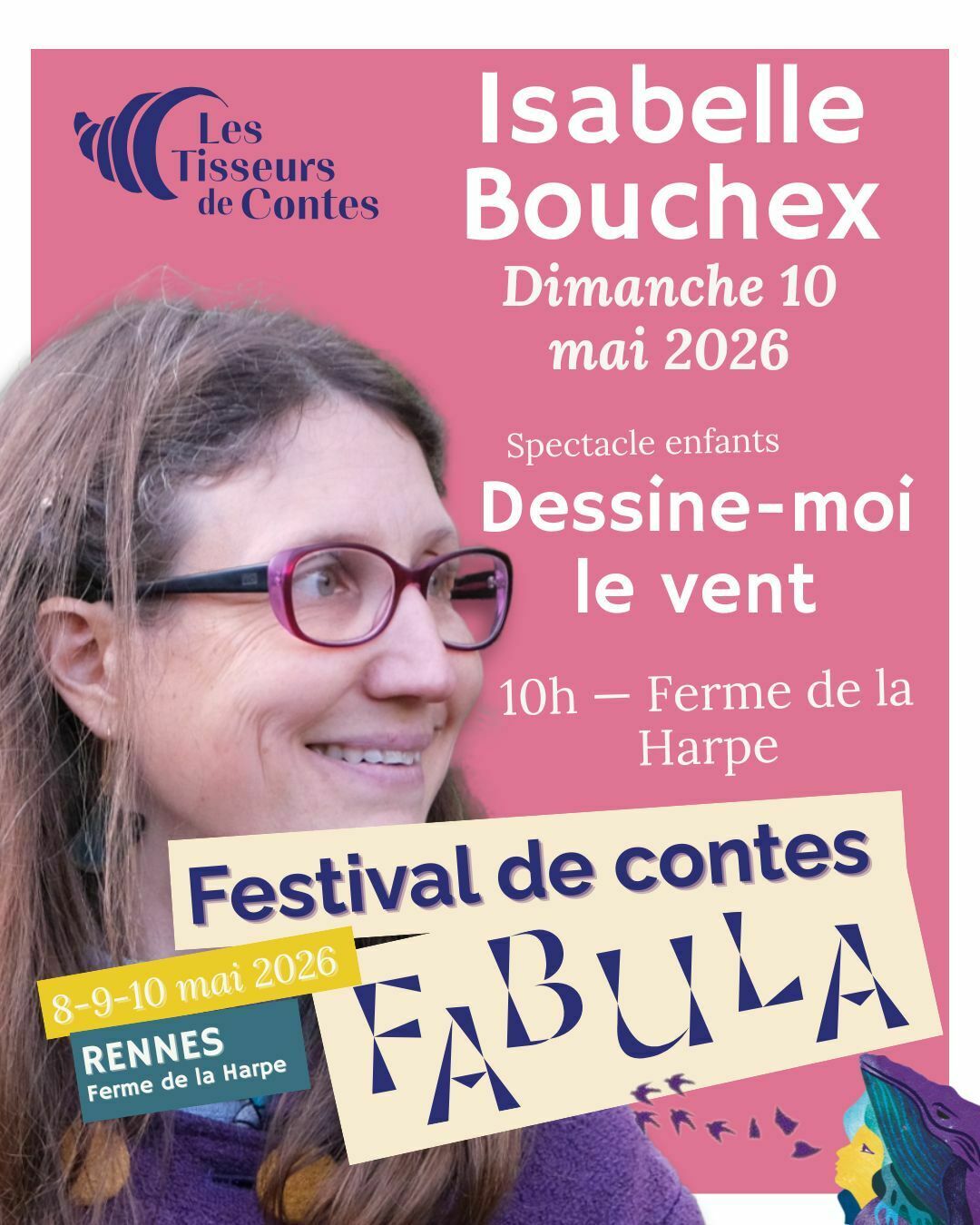Spectacle enfant "Dessine-moi le vent" (10 mai 2026) – Isabelle Bouchex | Festival Fabula