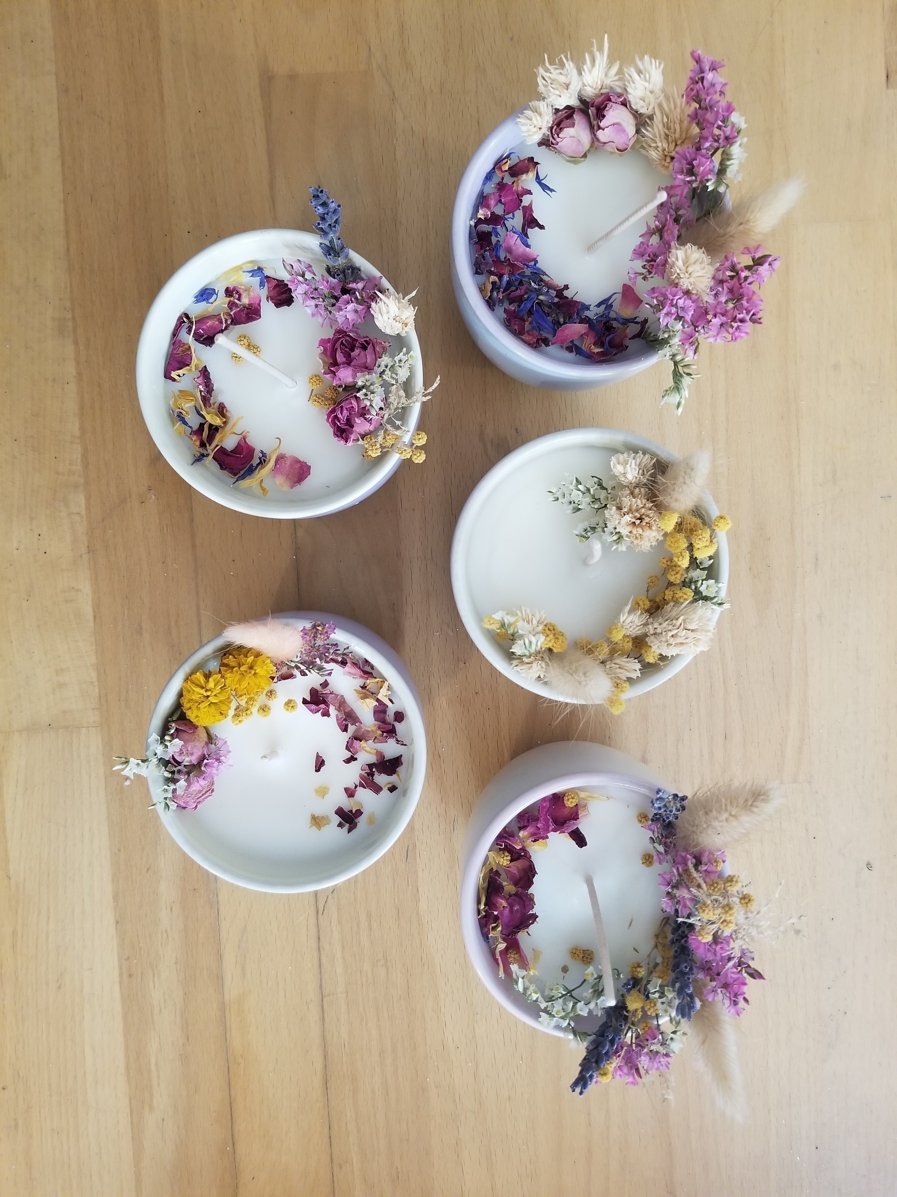 Atelier bougie naturelle fleurie - PRIVATISATION