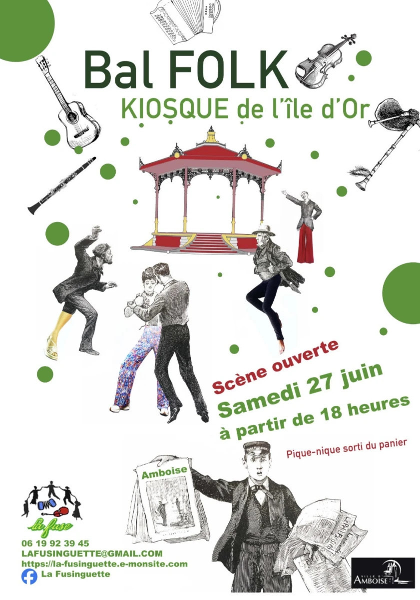 Bal Folk scène ouverte - Kiosque de l'île d'Or - AMBOISE