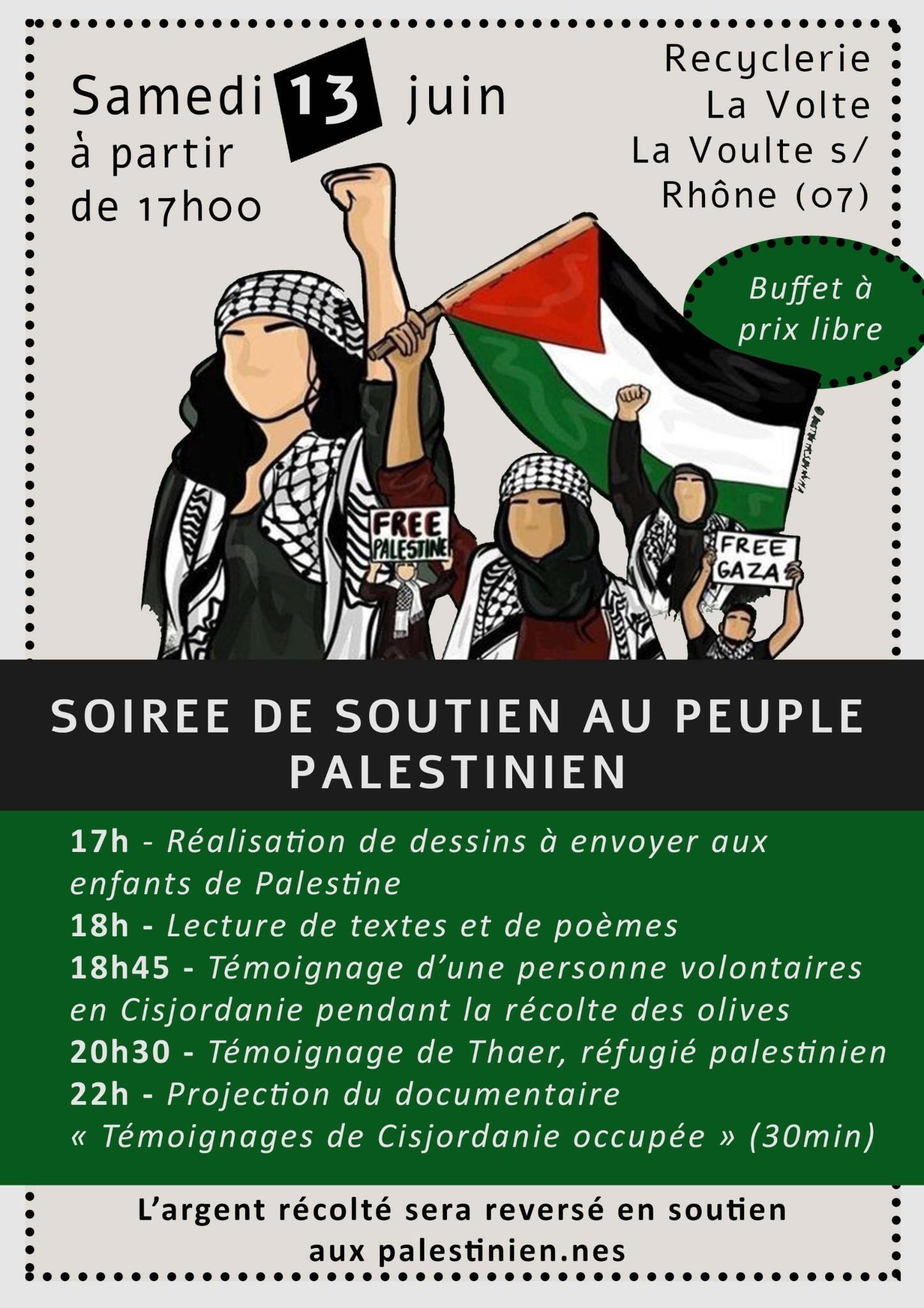 Soirée de soutien au peuple palestinien