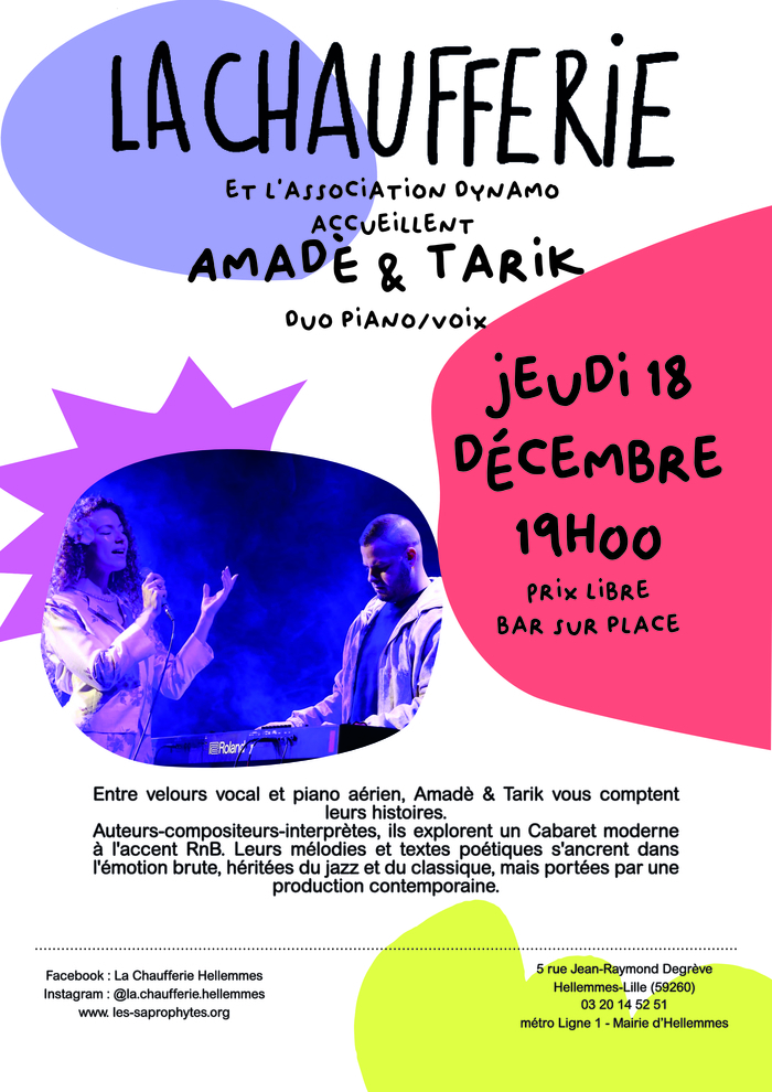 Concert Amadè et Tarik, duo piano/voix