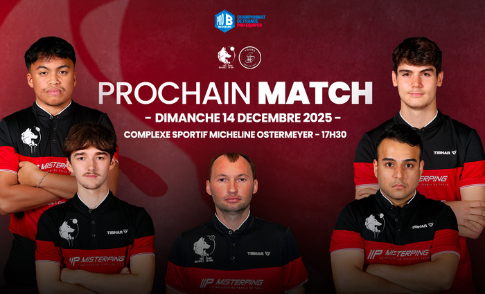 Match Pro B : Lille Métropole Tennis de Table vs 4S Tours