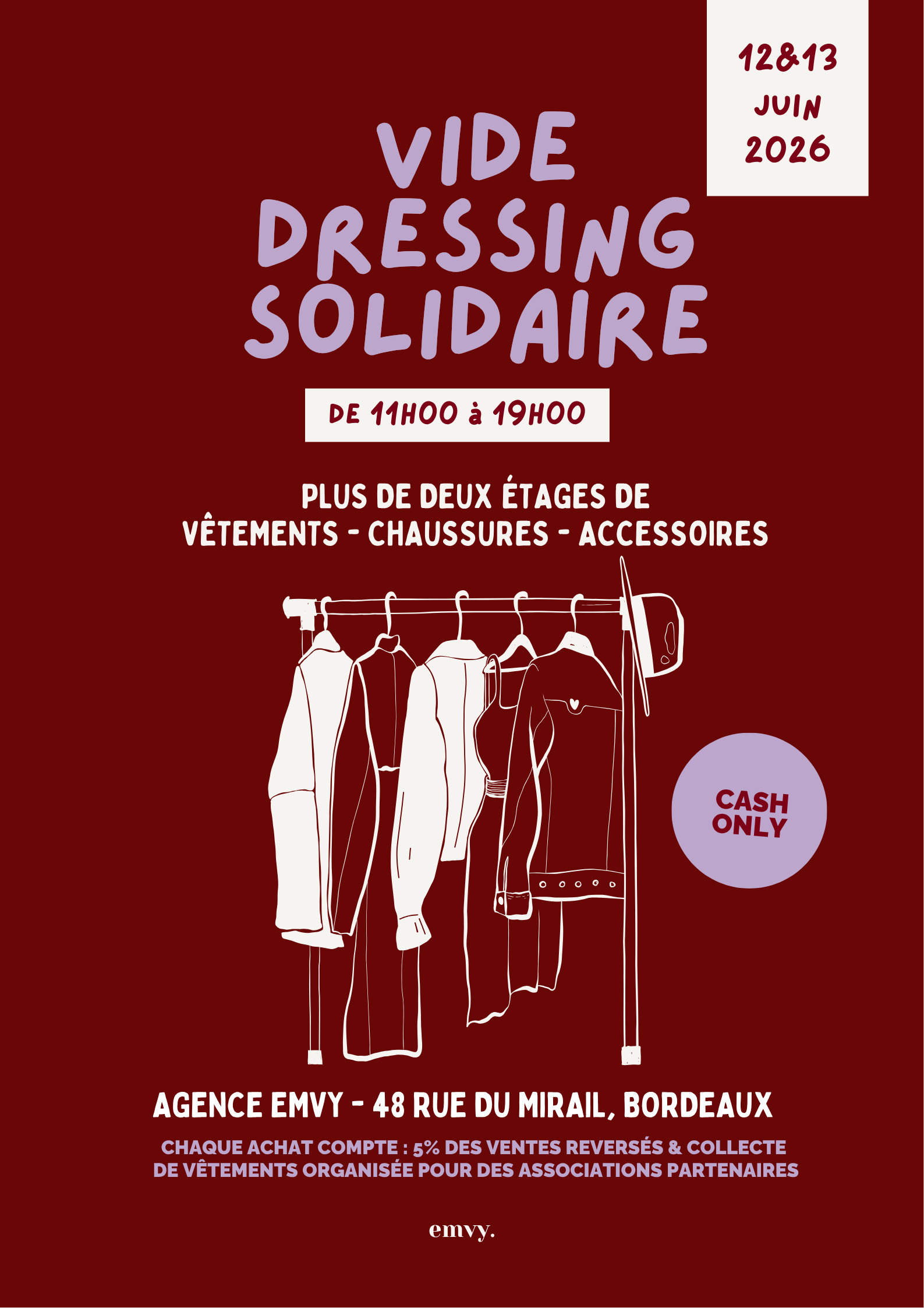 Vide dressing solidaire d'Emvy