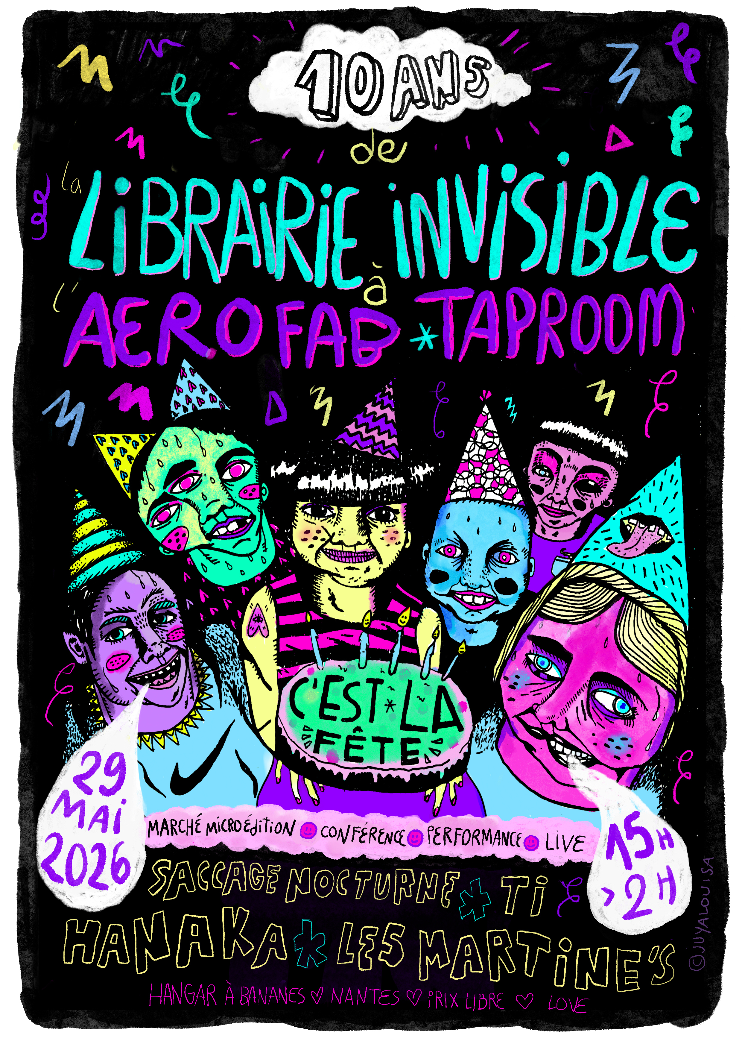 Les 10 ans de la Librairie invisible : marché de la micro-édition, performance, conférence, live