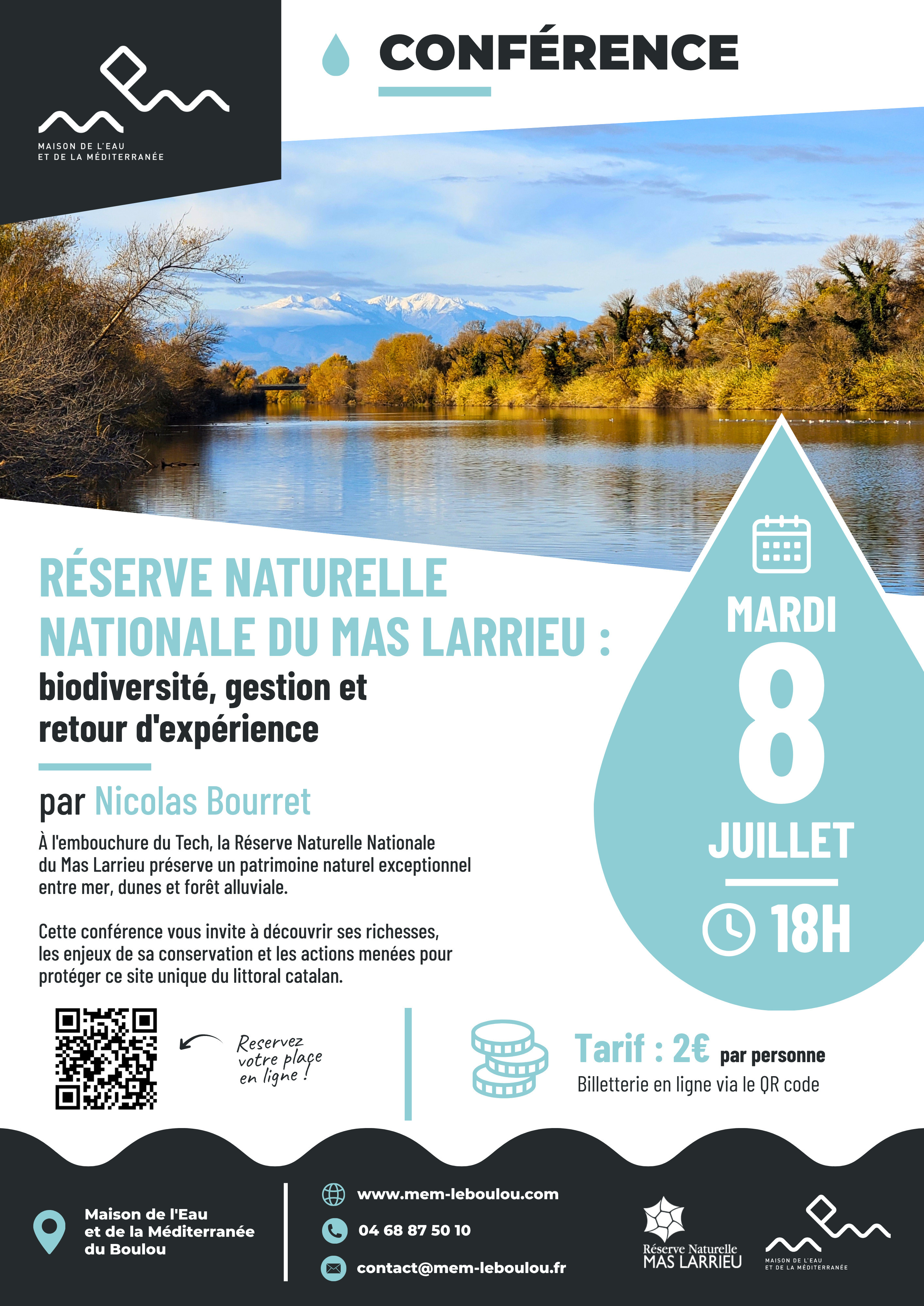 Conférence : Réserve Naturelle Nationale du Mas Larrieu : biodiversité, gestion et retour d'expérience