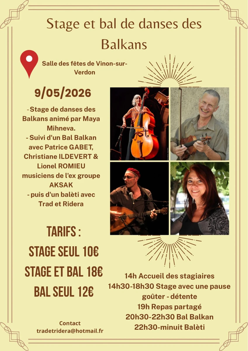 Stage et bal de danses des Balkans
