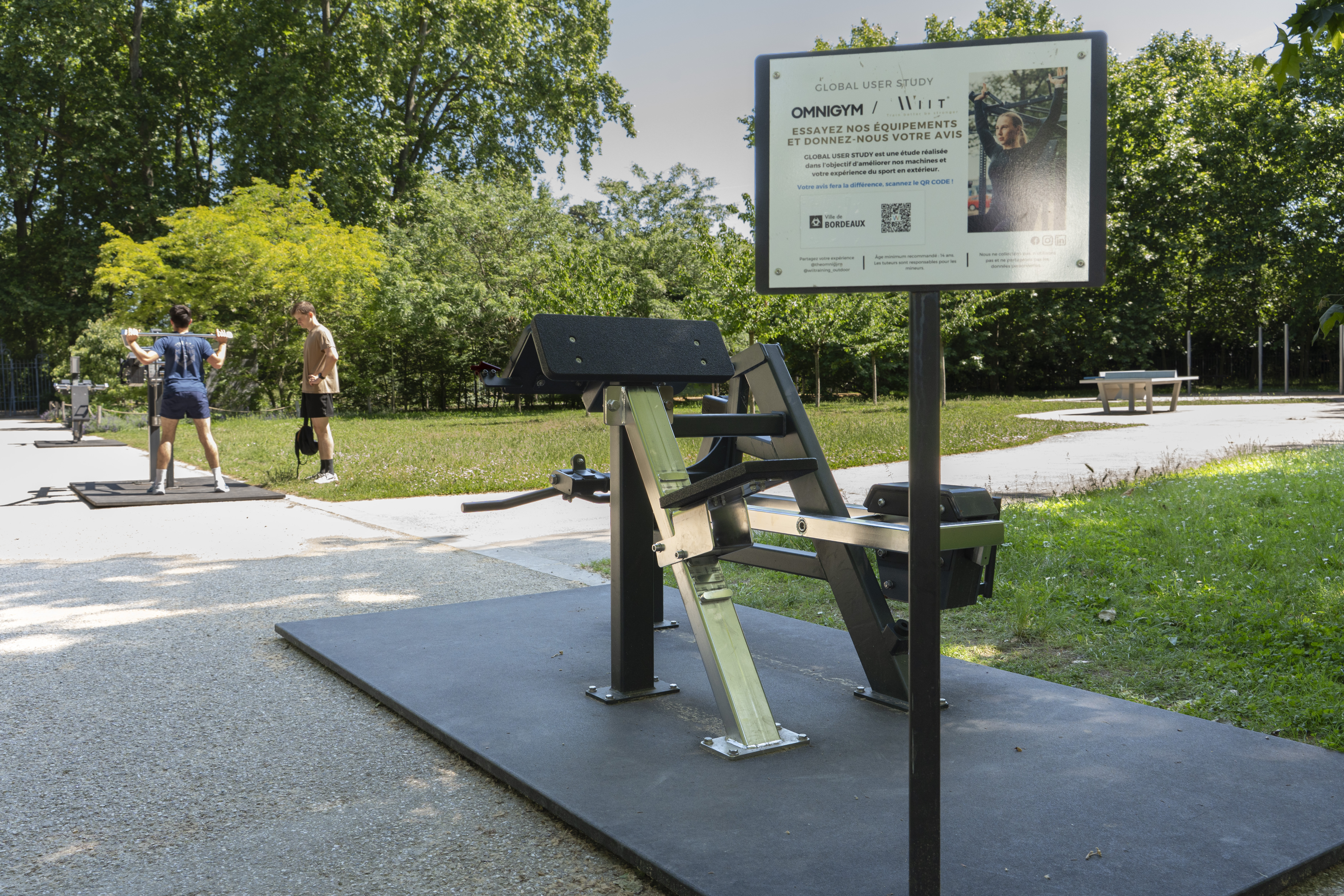 Appareils de musculation au Parc Bordelais