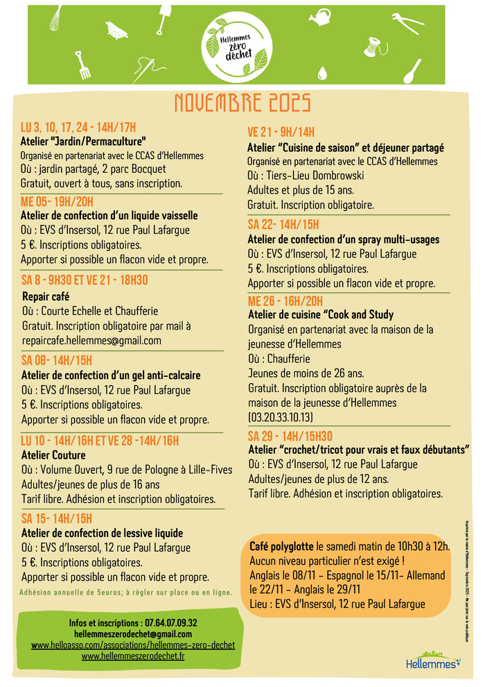 Hellemmes 0 déchet - Novembre 2025
