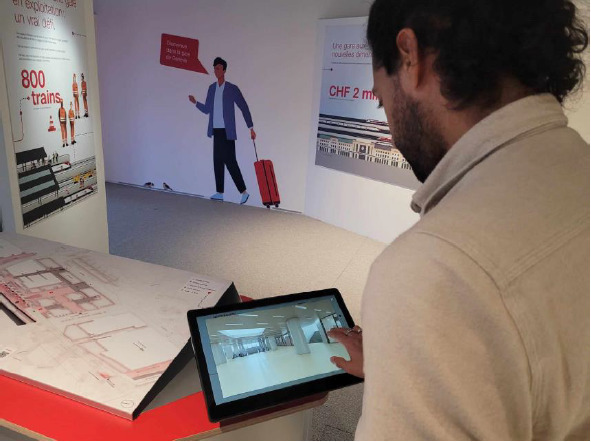 Gare souterraine de Genève: ouverture d’un pavillon d’information CFF