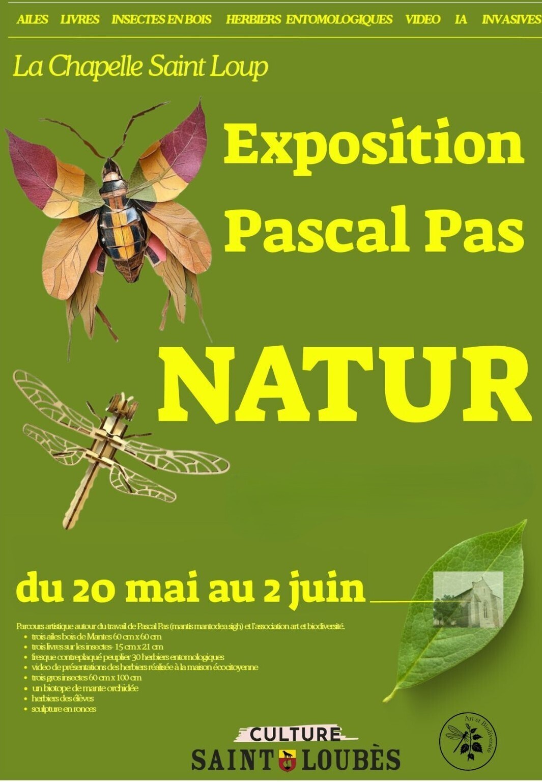 Exposition Natur à la Chapelle Saint-loup de Saint-Loubès