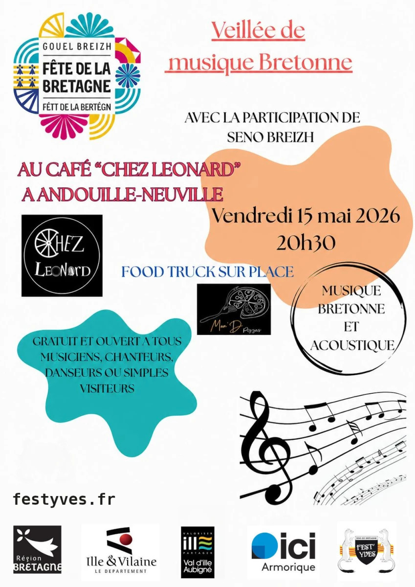 Veillée bretonne fest noz en scène ouverte Chez Léonard 2026