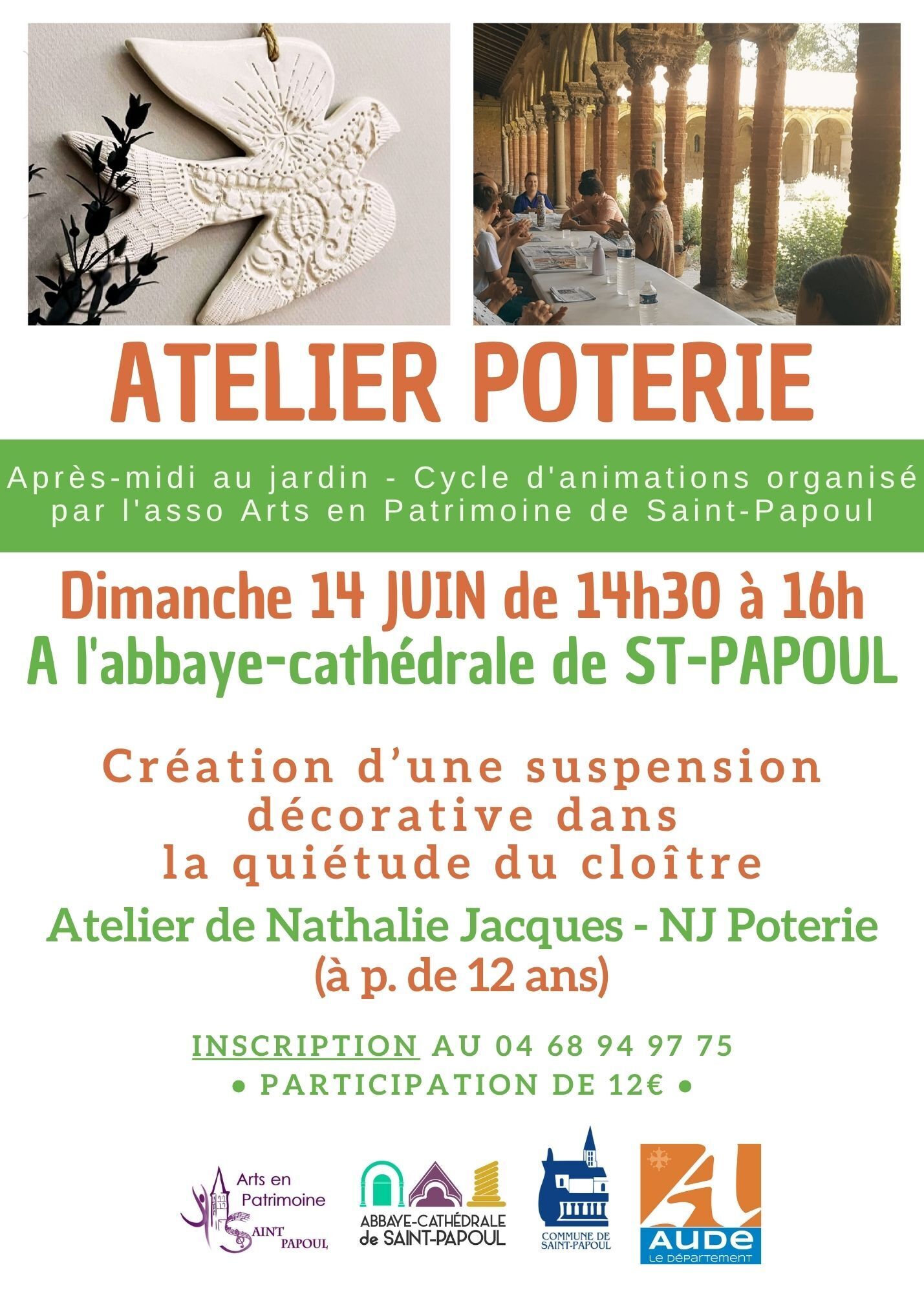 Atelier poterie dans le cloître