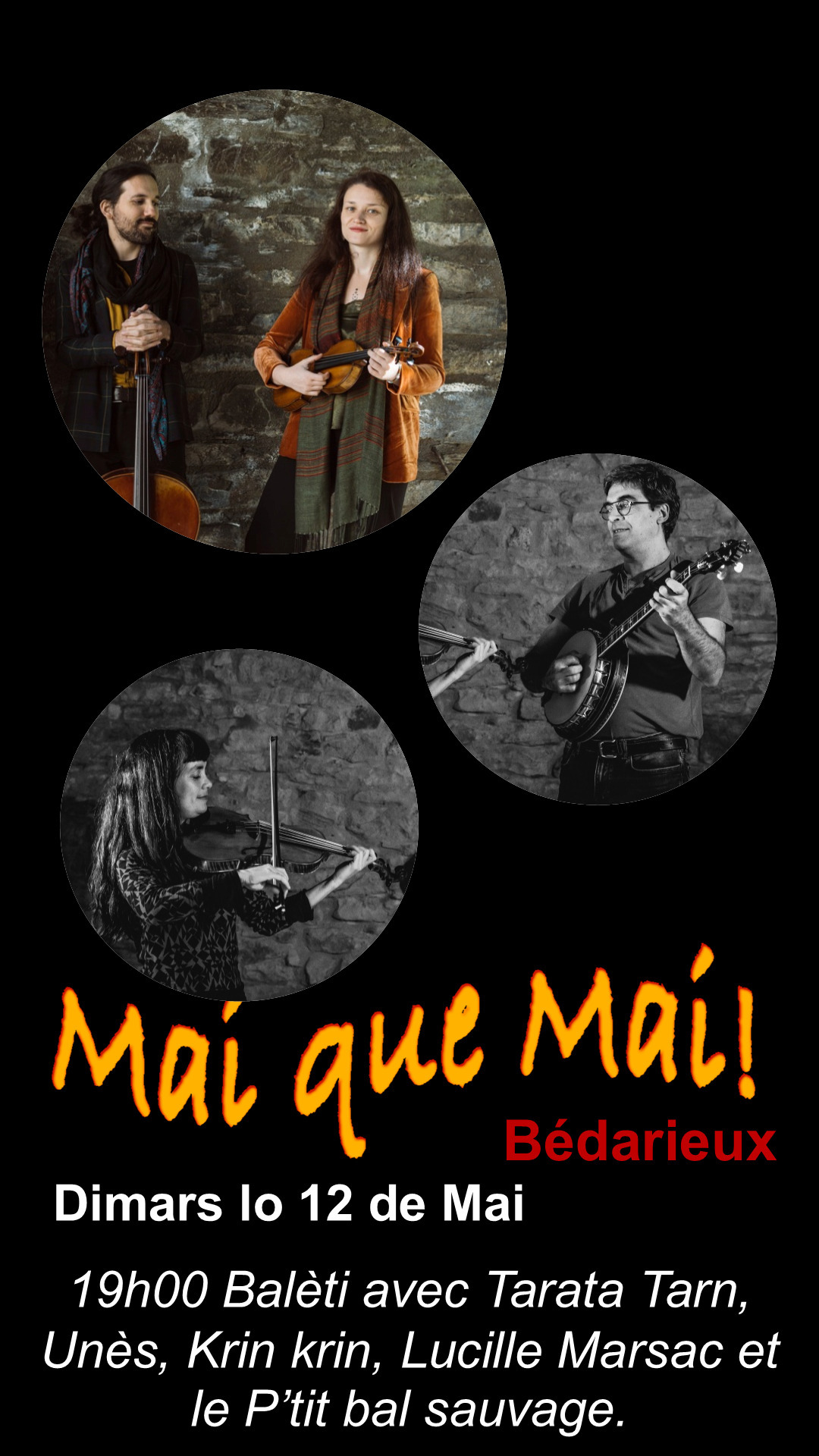 Festival Mai que Mai, Dimars lo 12 de Mai