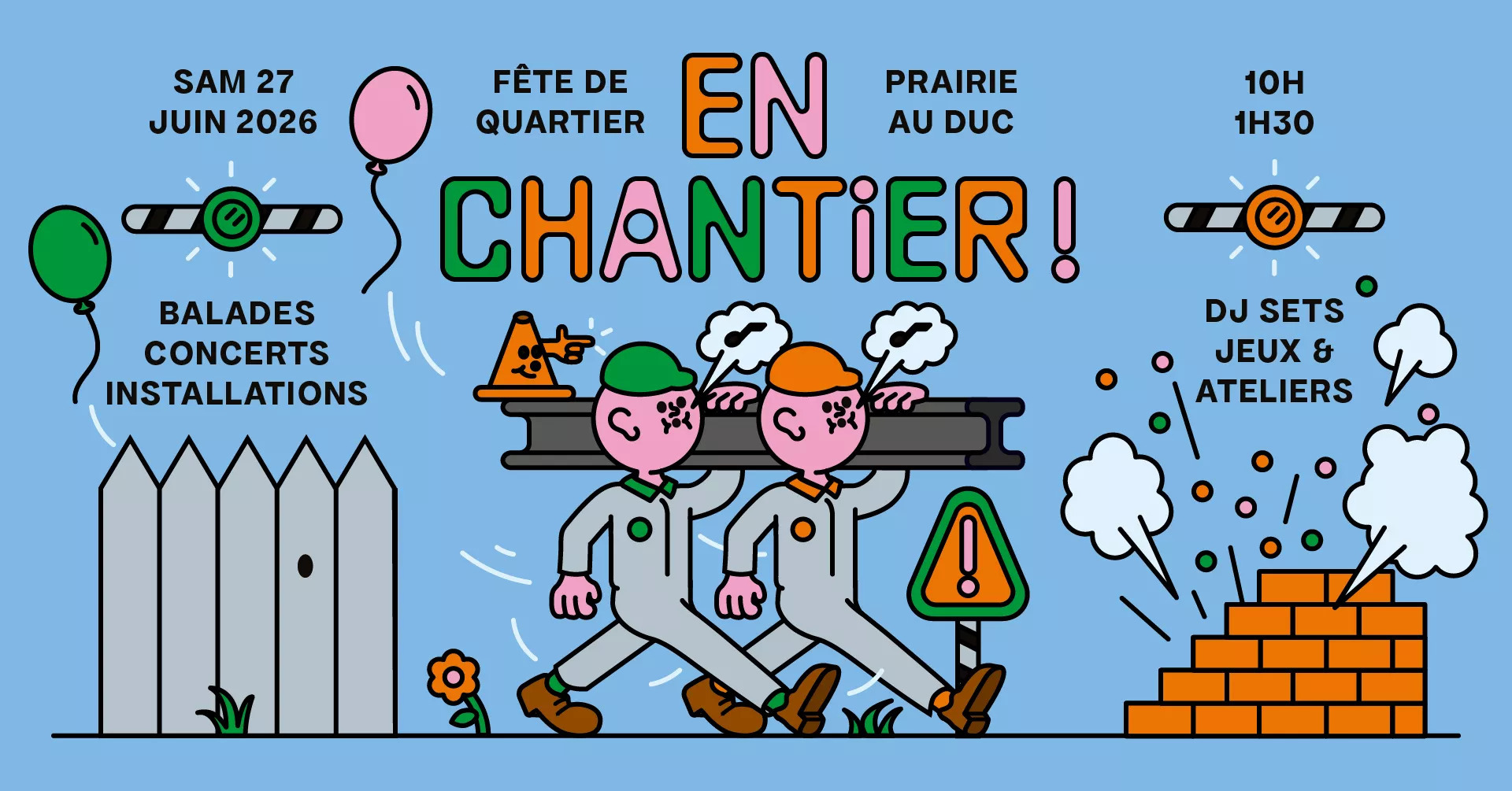 En Chantier ! Fête de quartier Prairie-au-Duc