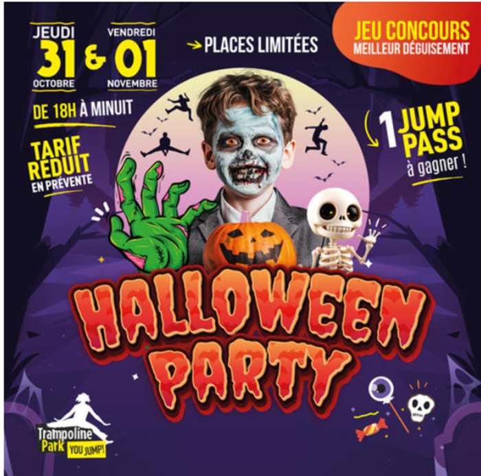 Halloween Party : trampoline park you jump by night