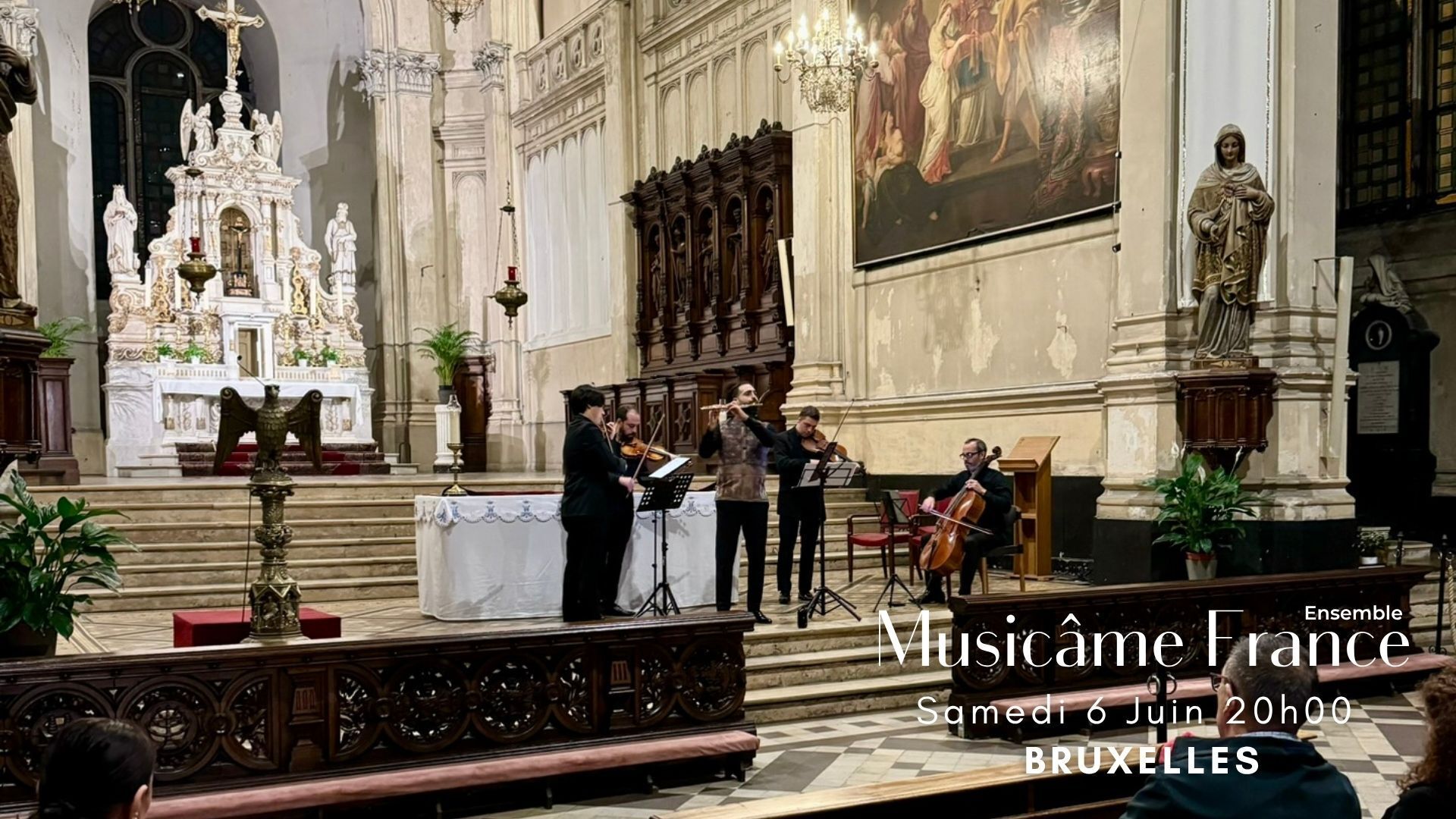 Concert à Bruxelles : Ravel, Vivaldi, Tchaikovsky, Taffanel, Bizet, Aznavour, Saint-Saëns, Ibert, Poulenc