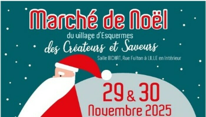 Le marché de Noël de créateurs et producteurs du village d'Esquermes, 19ème édition.