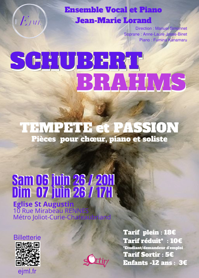 Concert TEMPETE ET PASSION (Schubert, Brahms)