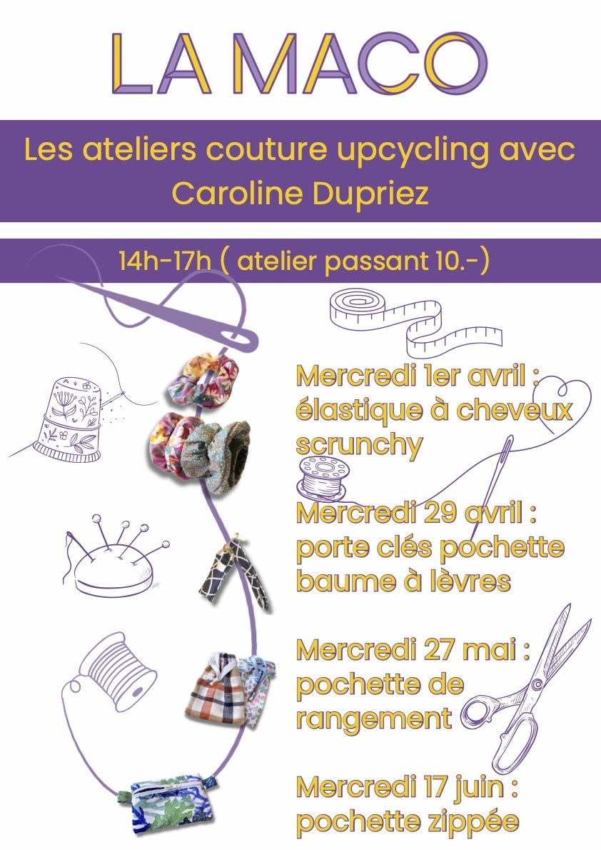 Les ateliers de couture upcycling avec Caroline Dupriez
