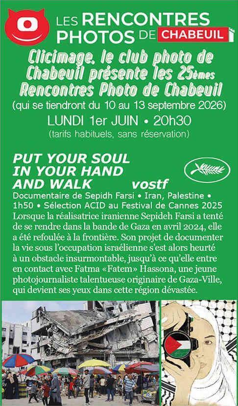Projection du film "PUT YOUR SOUL ON YOUR HAND AND WALK" de Sepideh Farsi